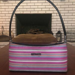 Pink striped Kate Spade Purse Tote Bag
